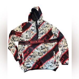 Reason pullover jacket with money graphics‎